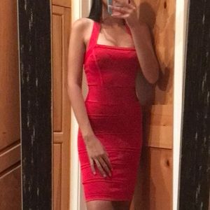 Bebe halter bodycon dress small